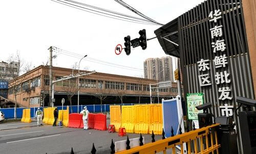우한 화난수산물시장[글로벌 타임스 캡처]